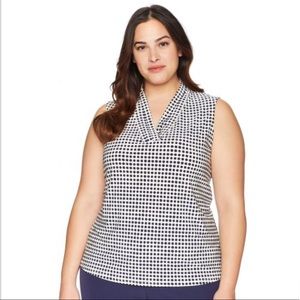 ANNE KLEIN POLKA DOT PRINT TOP 🌸NWT🌸